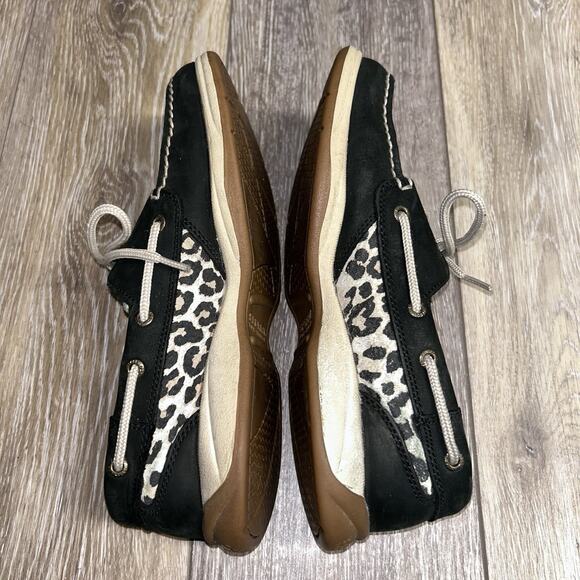 Sperry Leopard Black Boat Slip On Loafer Shoes Women's US Size 7.5M 9775909 - Picture 9 of 10